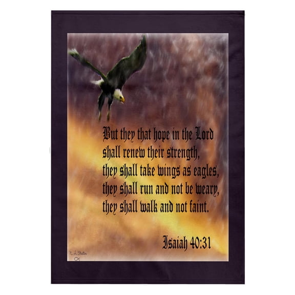 3dRose, Isaiah 40-31 Bible verse with eagle against a troubled sky, 22x30 Bath Hand Pool Towel