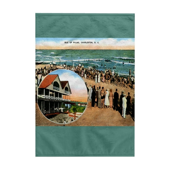 3dRose, Isle of Palms, Charleston, South Carolina Beach Scene, 15x22 Hand Towel