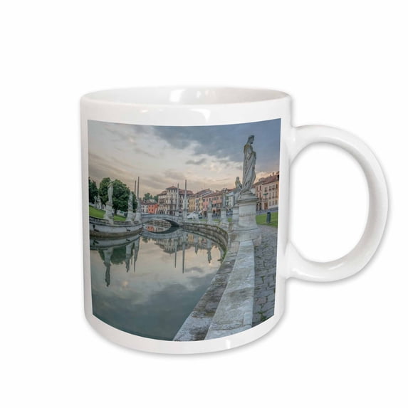 3drose, Italy, Padua, Prato Della Valle, Largest Square in Italy. with Canal., 15oz Mug