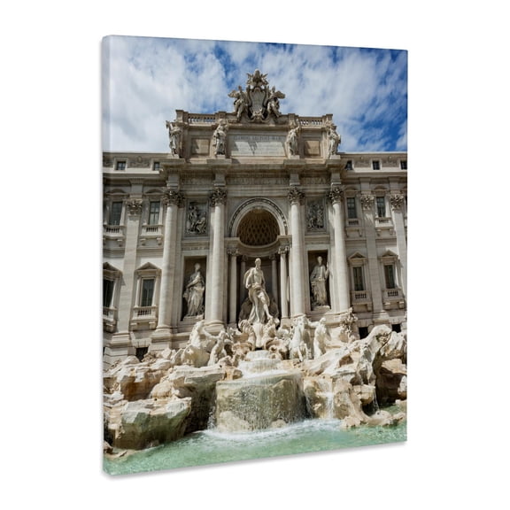 3dRose, Italy, Rome. The Trevi Fountain, designed by Nicola Salvi., Museum Grade Canvas Wrap 8x10