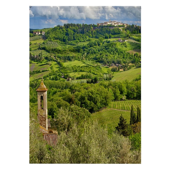 3dRose, Italy, Tuscany. Chianti Region, Pieve di Santa Maria Novella, Radda, 22x30 Bath Hand Pool Towel