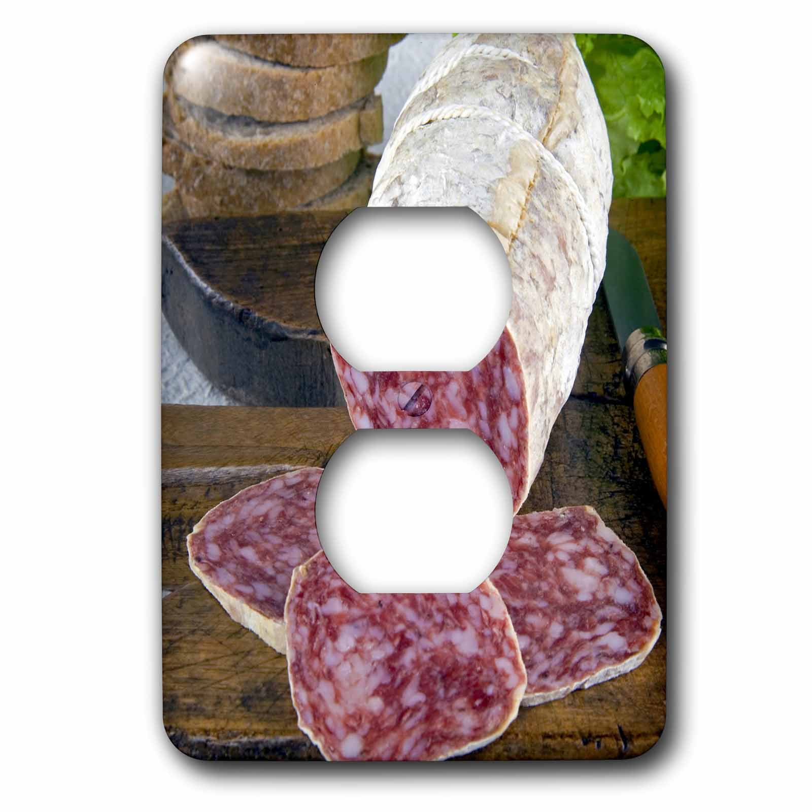 3dRose, Italy, Tuscany, Cuisines, tuscan salame - EU16 NTO0102 - Nico Tondini, 2 plug outlet cover