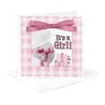 thumbnail image 1 of 3dRose, Its A Girl Pink Maternity, 1 Greeting Card with envelope, 1 of 6