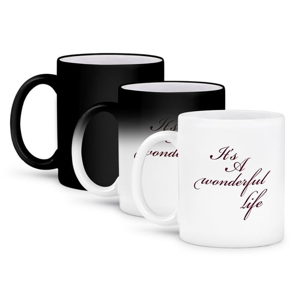 3dRose, Its A Wonderful Life- Inspirational Sayings, 11oz Magic Transforming Mug