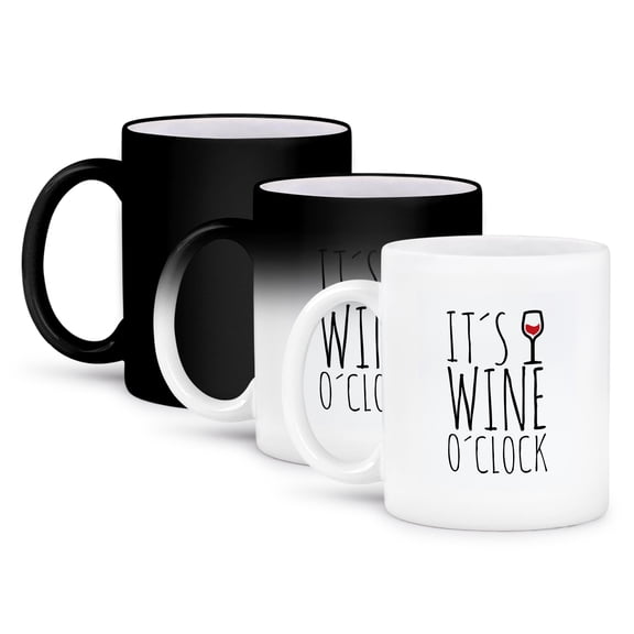 3dRose, Its Wine o Clock, 11oz Magic Transforming Mug