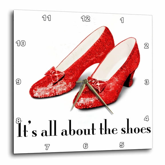 3dRose, Its all about the shoes, 15x15 Wall Clock