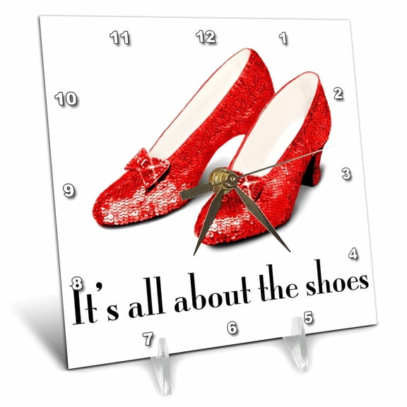 3dRose, Its all about the shoes, 6x6 Desk Clock