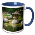 thumbnail image 1 of 3drose, Japanese Garden River Lantern, 15oz Two-tone Blue Mug, 1 of 6