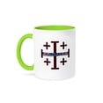 thumbnail image 1 of Jerusalem Cross, 11oz Two-Tone Green Mug, 1 of 7