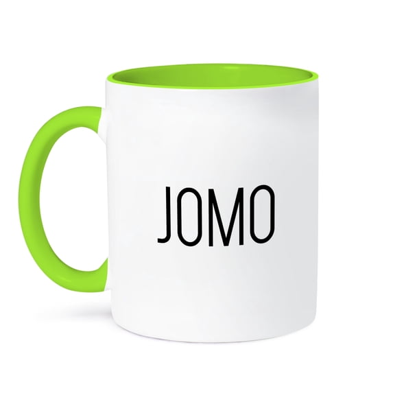 3dRose, Jomo, 15oz Two-Tone Green Mug