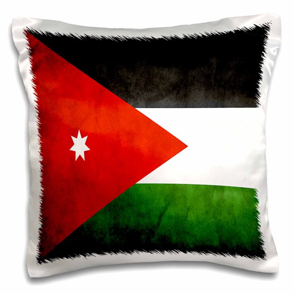 3dRose, Jordan Flag, 16x16 inch Pillow Case