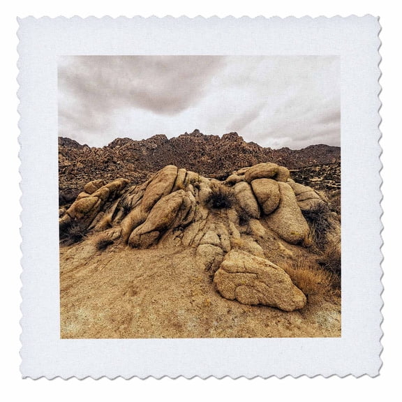 3dRose, Jumbled Rocks at Joshua Tree, 12x12 inch quilt square
