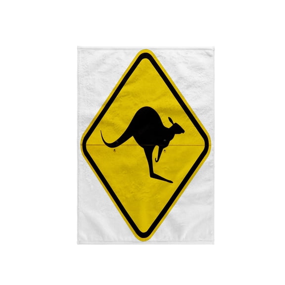 3dRose, Kangaroo Warning Sign, Australia - AU01 DWA4640 - David Wall, 15x22 Hand Towel
