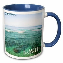3drose, Kauai Hawaii Ocean and Sky, 11oz Two-tone Blue Mug