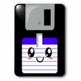 thumbnail image 1 of 3dRose, Kawaii Cute Happy Floppy Disk - Retro 90s computer storage disk - Whimsical smiling in Blue, single toggle switch, 1 of 1
