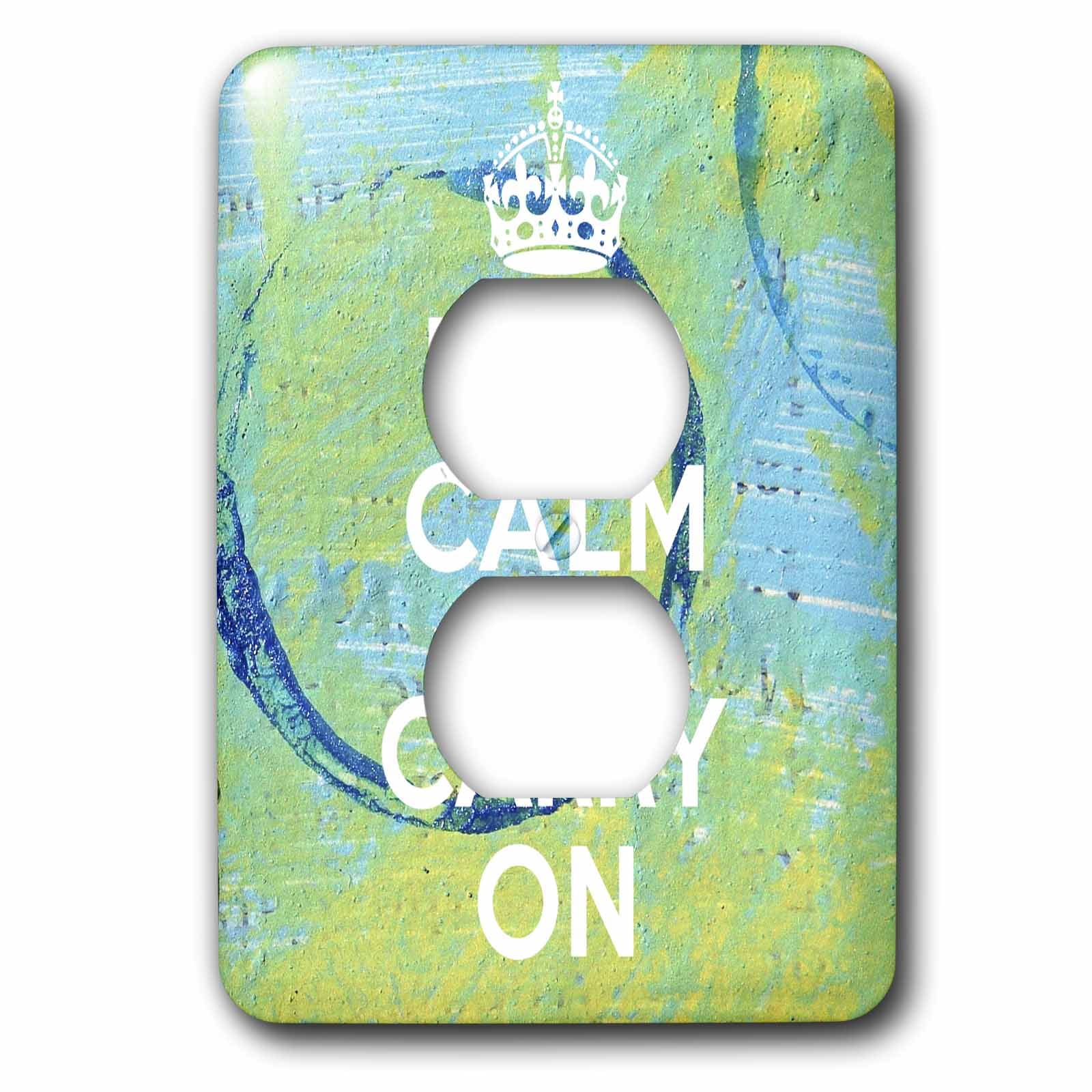 3dRose, Keep Calm Mixed Media Digital Art by Angelandspot, 2 plug outlet cover