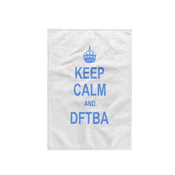 3dRose, Keep Calm and DFTBA - Dont Forget to be Awesome - Nerdfighter Keep Calm and Carry on meme blue, 15x22 Hand Towel