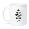 thumbnail image 1 of 3dRose, Keep Calm and Fish on - carry on fishing - gifts for fishermen fisherman - fun funny humor humorous, 11oz Mug, 1 of 7