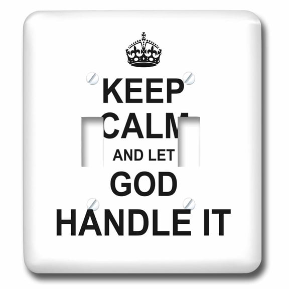 3dRose, Keep Calm and Let God Handle it. Have faith religious spiritual belief, double toggle switch