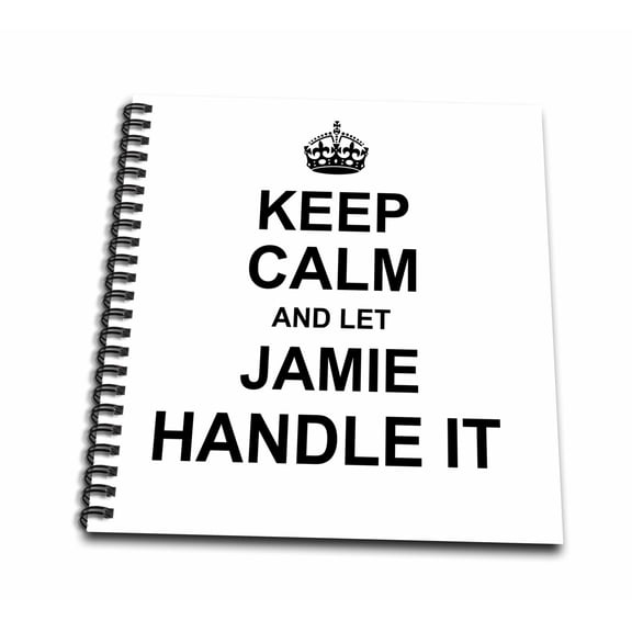 3dRose, Keep Calm and Let Jamie Handle it - funny personal name, Mini Notepad 4 x 4 inch