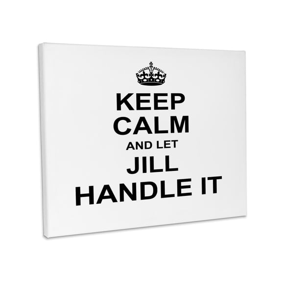 3dRose, Keep Calm and Let Jill Handle it - funny personal name, Museum Grade Canvas Wrap 10x8
