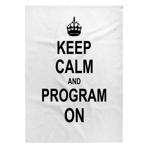 3dRose, Keep Calm and Program on - carry on programming coding - Programmer job gifts - fun funny humor, 22x30 Bath Hand Pool Towel