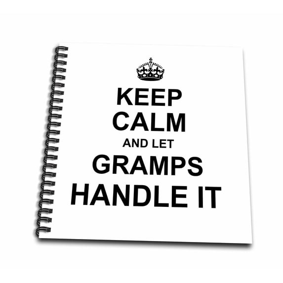 3dRose, Keep Calm and let Gramps Handle it. fun funny grandpa grandfather gift, Mini Notepad 4 x 4 inch