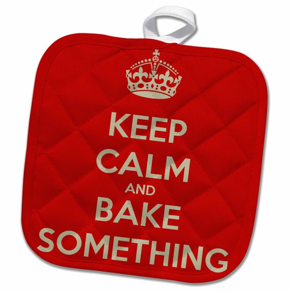 3dRose, Keep calm and bake something, 8x8 Potholder