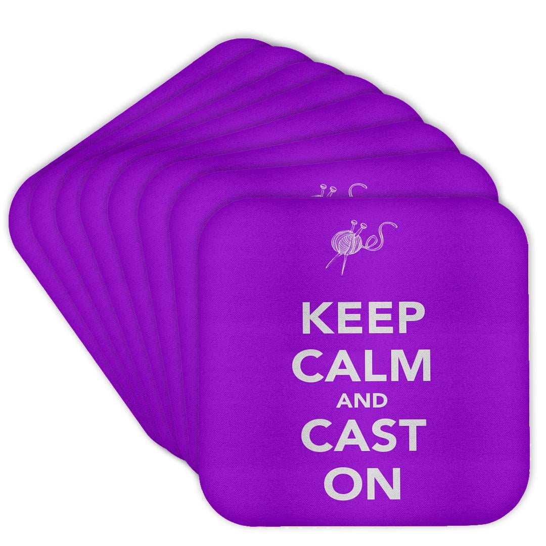 3dRose, Keep calm and cast on, Set of 8 Coasters - Soft - Walmart.com
