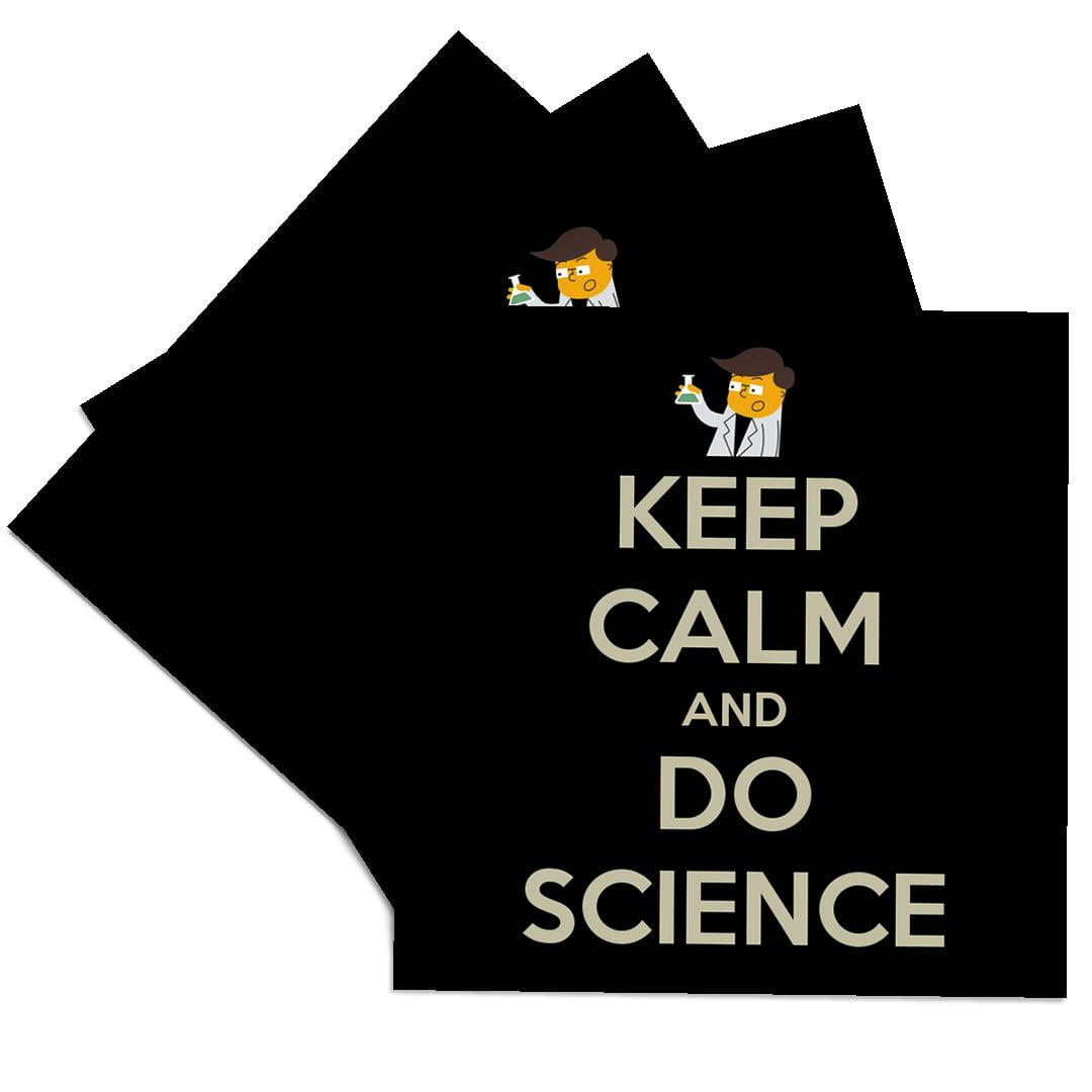 3dRose, Keep calm and do science, Set of 4 Ceramic Tile Coasters ...