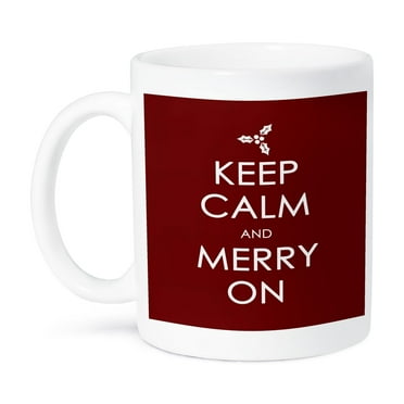3dRose, Keep calm and merry on, 11oz Mug