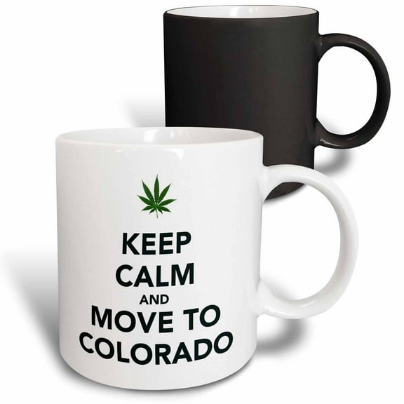 3drose, Keep Calm and Move to Colorado., 11oz Magic Transforming Mug