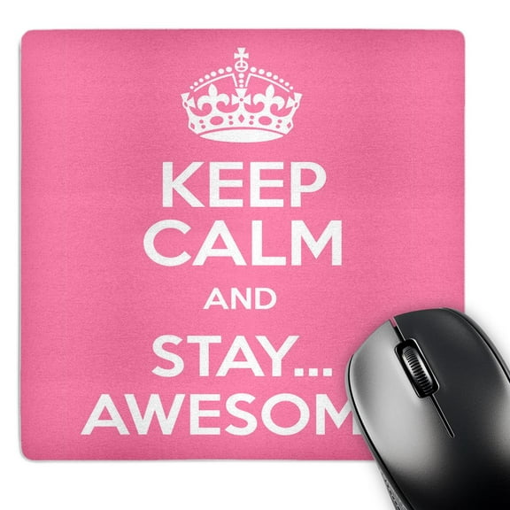 3dRose, Keep calm and stay awesome, Light Pink, MousePad
