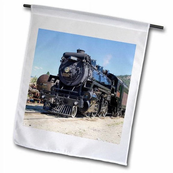 3dRose, Kettle Valley Steam Railway, Summerland, British Columbia, Canada., 12 x 18 inch Garden Flag