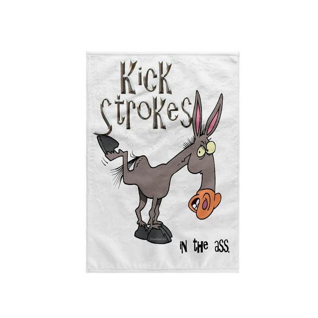 3dRose, Kick Strokes In The Ass Awareness Ribbon Cause Design, 15x22 Hand Towel