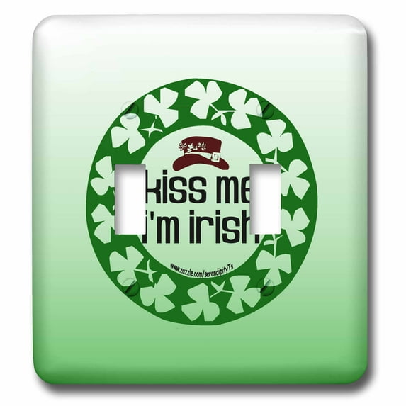 3dRose, Kiss Me Im Irish, double toggle switch