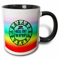 thumbnail image 1 of 3drose, Kiss Me Im Irish on Rainbow, 11oz Two-tone Black Mug, 1 of 6