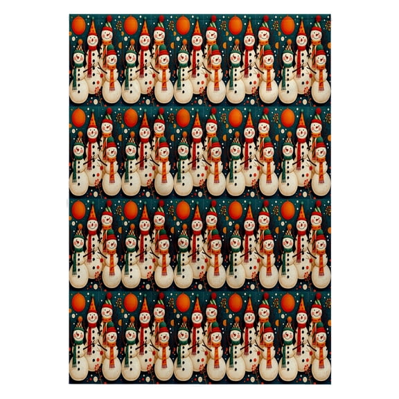 3dRose, Kitschy Snowmen Christmas Mid-Century Retro Fun Pattern, 22x30 Bath Hand Pool Towel