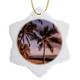 thumbnail image 1 of 3drose, Koolina, Oahu, Hawaii, Usa - Us12 Dpb0873 - Douglas Peebles, 3 inch Snowflake Porcelain Ornament, 1 of 7