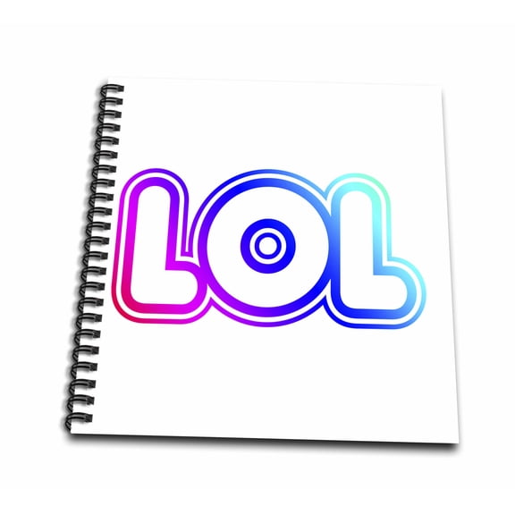 3dRose, LOL laugh out loud acronym laughing lolspeak, Mini Notepad 4 x 4 inch