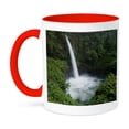 thumbnail image 1 of 3dRose, La Paz Waterfall in Cloudforest, Costa Rica - NA02 RNU0546 - Rolf Nussbaumer, 15oz Two-Tone Red Mug, 1 of 3