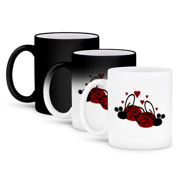 3dRose, Lady Bugs in Love, 11oz Magic Transforming Mug