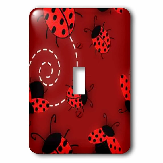 3dRose, Ladybug Pattern , single toggle switch
