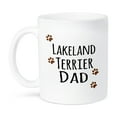 thumbnail image 1 of 3dRose, Lakeland Terrier Dog Dad - Doggie by breed - brown muddy paw prints - doggy lover - pet owner love, 11oz Mug, 1 of 7