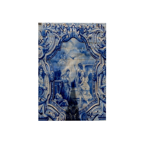 3dRose, Lamego, Portugal, Shrine of Our Lady of Remedies, azulejo, 15x22 Hand Towel