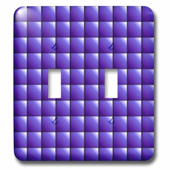 3dRose, Large Mosaic Tiles Pattern in Purple, double toggle switch