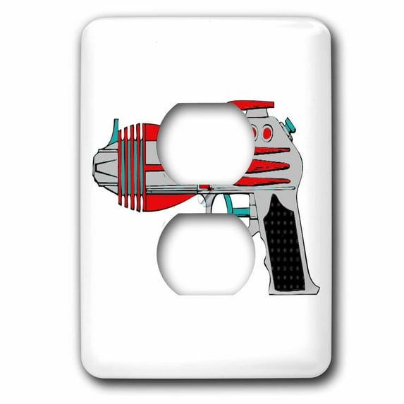 3dRose, Laser Gun, 2 plug outlet cover