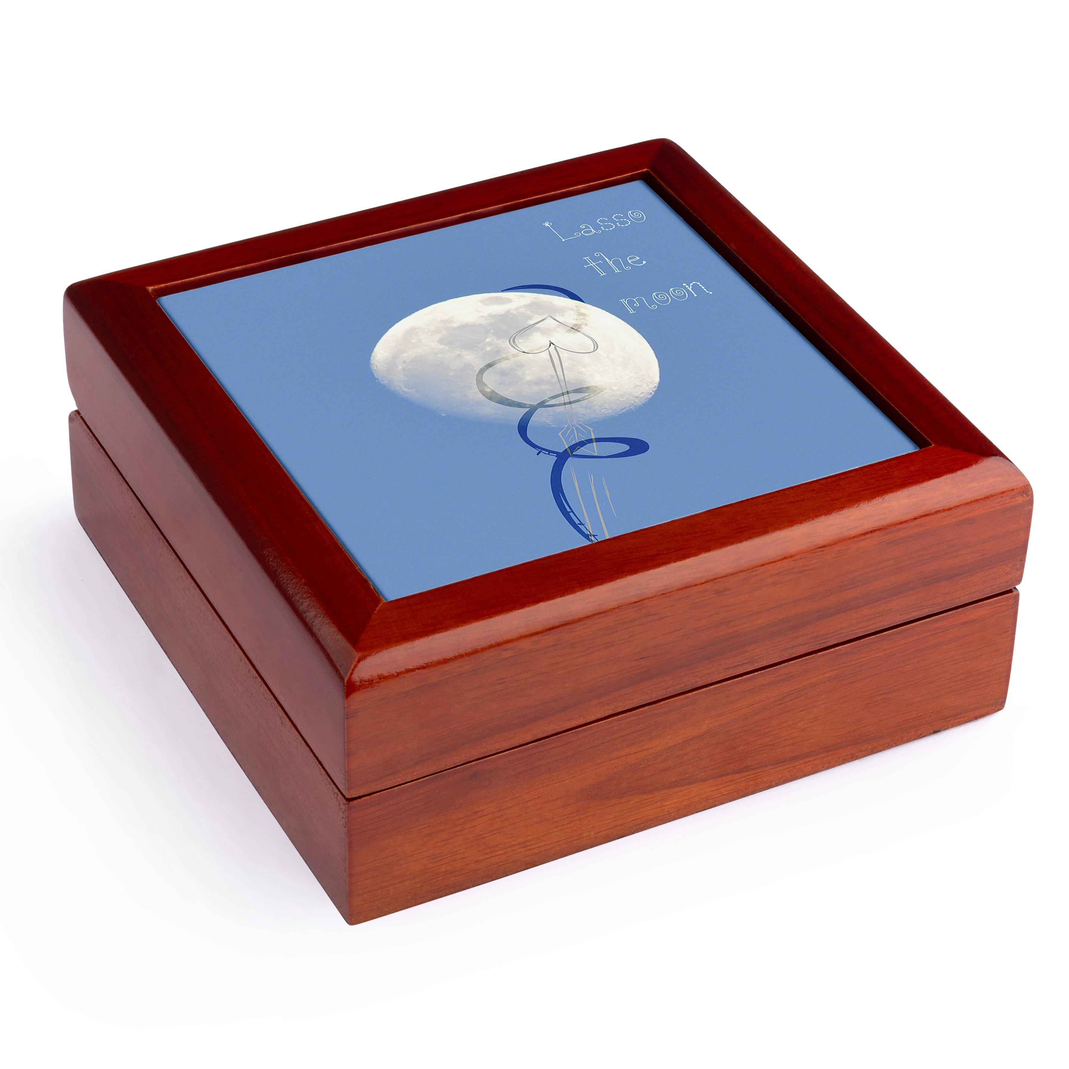 3dRose, Lasso the Moon- Photography and Art, Jewelry Box 5.5x5.5 inch with 4 inch tile
