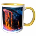 thumbnail image 1 of 3drose, Lava at Dawn, Hawaii Volcanoes Np, the Big Island, Hawaii, 15oz Two-tone Yellow Mug, 1 of 6