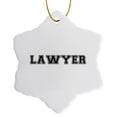 thumbnail image 1 of 3drose, Lawyer - Black and White Text - Proud Law Graduate - Work and Job Pride Gifts - Solicitor Barrister, 3 inch Snowflake Porcelain Ornament, 1 of 7